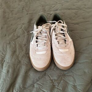 Cream Low-Top Sneakers with Minimalist Design